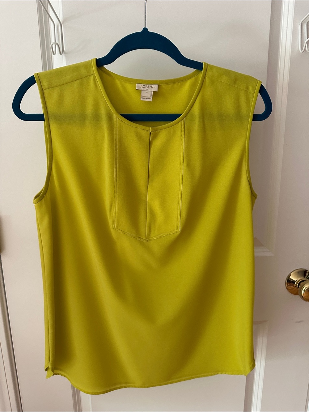 J. Crew Sleeveless Shell Green Top